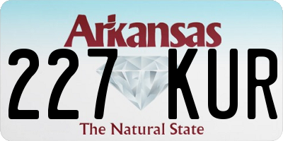 AR license plate 227KUR
