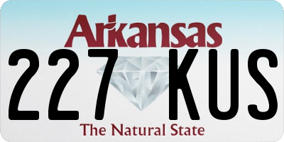 AR license plate 227KUS