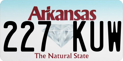 AR license plate 227KUW
