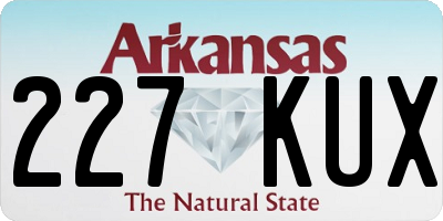 AR license plate 227KUX
