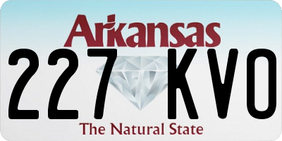 AR license plate 227KVO