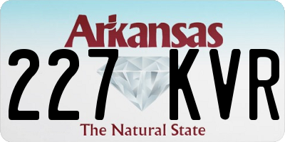 AR license plate 227KVR