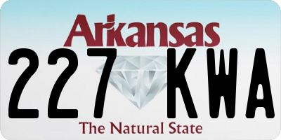 AR license plate 227KWA