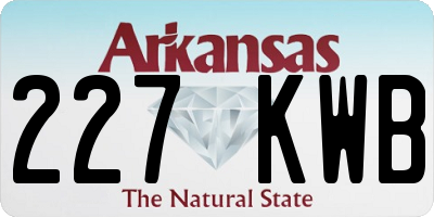 AR license plate 227KWB