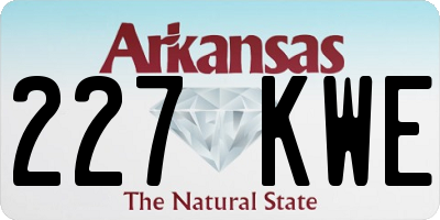 AR license plate 227KWE