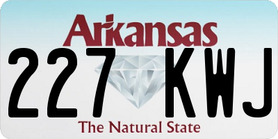 AR license plate 227KWJ