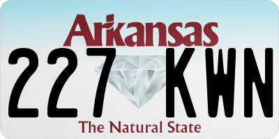 AR license plate 227KWN