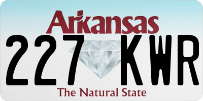 AR license plate 227KWR
