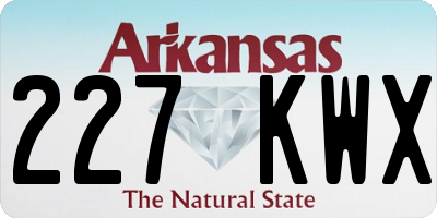 AR license plate 227KWX