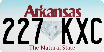 AR license plate 227KXC