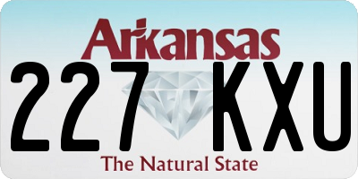 AR license plate 227KXU