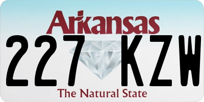 AR license plate 227KZW