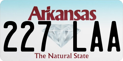 AR license plate 227LAA