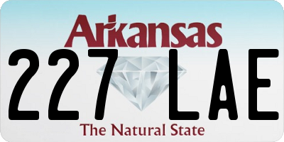 AR license plate 227LAE