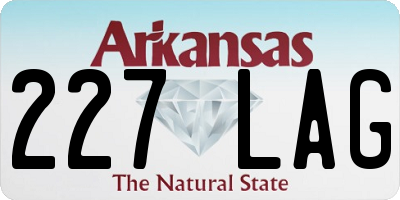 AR license plate 227LAG