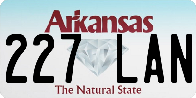 AR license plate 227LAN