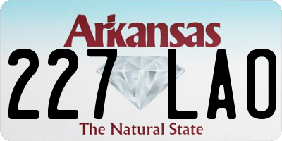 AR license plate 227LAO