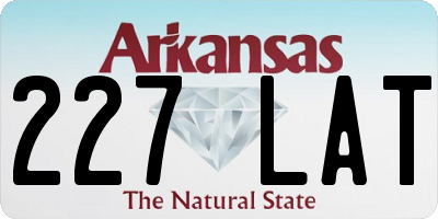 AR license plate 227LAT