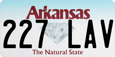 AR license plate 227LAV
