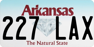 AR license plate 227LAX