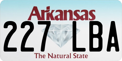 AR license plate 227LBA