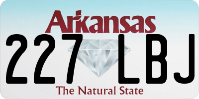 AR license plate 227LBJ