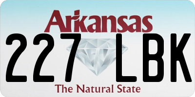 AR license plate 227LBK