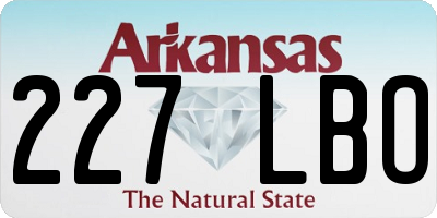 AR license plate 227LBO