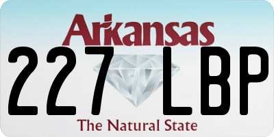 AR license plate 227LBP