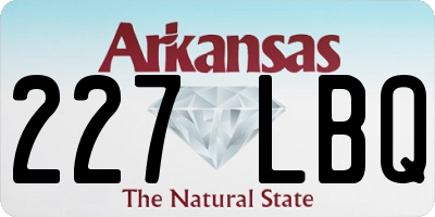 AR license plate 227LBQ