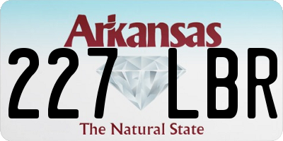 AR license plate 227LBR