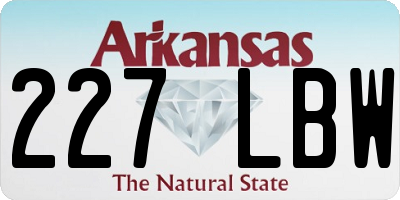AR license plate 227LBW