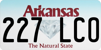 AR license plate 227LCO