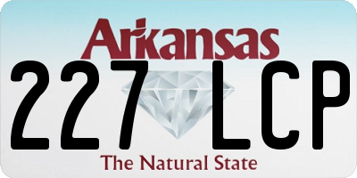 AR license plate 227LCP