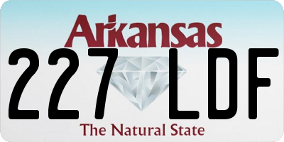 AR license plate 227LDF