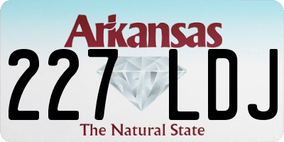 AR license plate 227LDJ