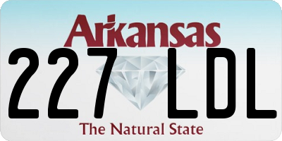 AR license plate 227LDL
