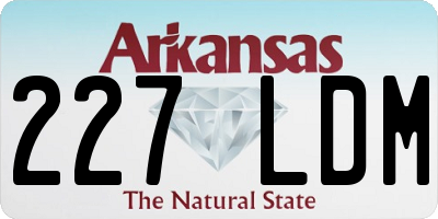 AR license plate 227LDM
