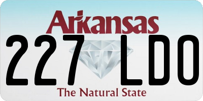 AR license plate 227LDO