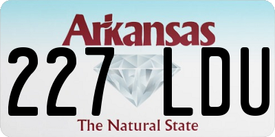 AR license plate 227LDU