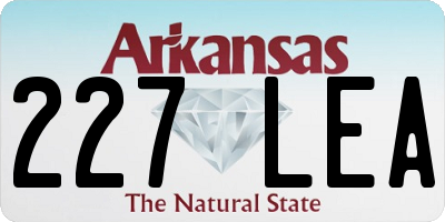 AR license plate 227LEA