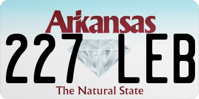AR license plate 227LEB
