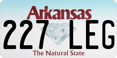 AR license plate 227LEG