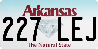 AR license plate 227LEJ