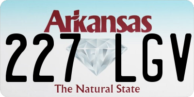 AR license plate 227LGV