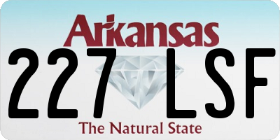 AR license plate 227LSF
