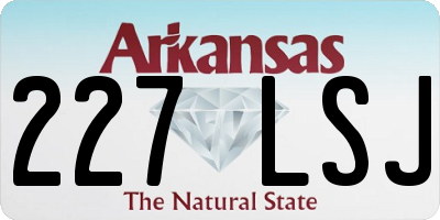 AR license plate 227LSJ