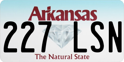 AR license plate 227LSN