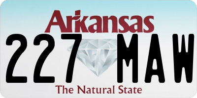 AR license plate 227MAW