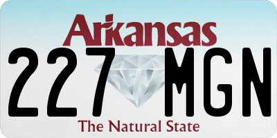 AR license plate 227MGN